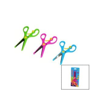 ALSEN-508-B OKUL KIRTASİYE MAKASI KORUMALI RENKLİ*12X50