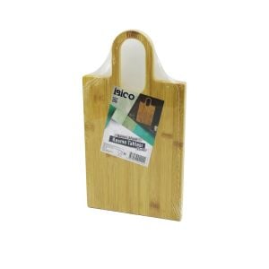 İBİCO İ22-224 ( OVAL KULPLU ) ( DİKDÖRTGEN ) AHŞAP BAMBU KESİM PANOSU & KESME TAHTASI (20X28CM +KULP:9CM=20X37CM)*24
