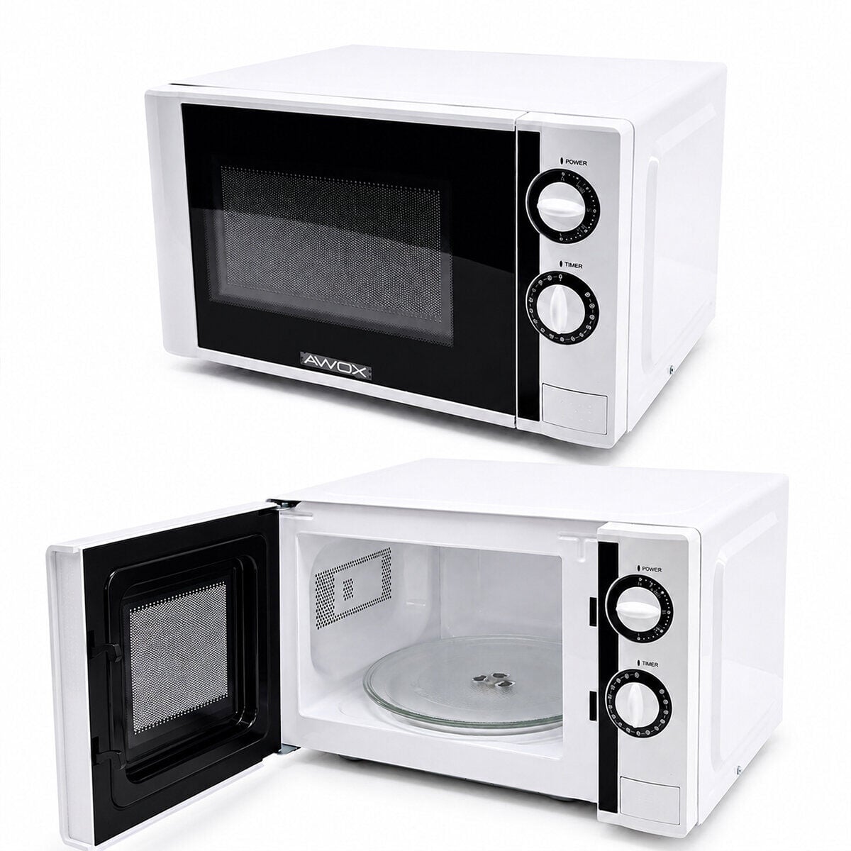 AWOX P20 ( BEYAZ ) ( 5 GÜÇ KADEMESİ & MODERN ÖN PANEL ) ( BEYAZ ) MİKRODALGA FIRIN ( BUZ ÇÖZME ÖZELLİĞİ ) ( 20LT & 700W )*1