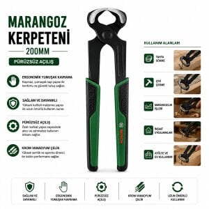 BOSCH-1 600 A02 Z9W ( 528 ) ( 200MM ) ( NO-8'' ) MARANGOZ KERPETEN ( ERGONAMİK YUMUŞAK SAP ) ( 60 ± KESME SERTLİK )*6X1