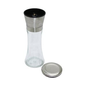 ENFA ENF-584 ( BÜYÜK ) ( CAM HAZNELİ & KROM KAPLAMA PLS.KAPAKLI ) TUZ & BAHARAT ÖĞÜTÜCÜ*80