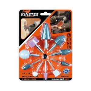 KINETEX KTX-2486 ( 10PCS ) KALIPCI TAŞLAMA SETİ (TEMİZLEME & PARLATMA & ÇAPAK ALMA)*10X12