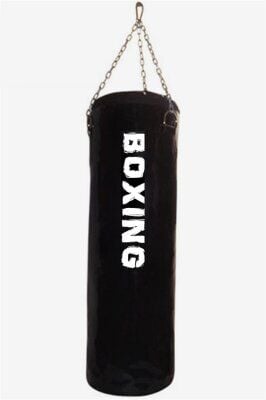 STRESSBOKS ( 70X25 = ORTA BOY ) BOKS TORBASI ( ZİNCİRLİ ASKI ) ( KUM=KUMAŞ & DERİ PARÇALARI )*1