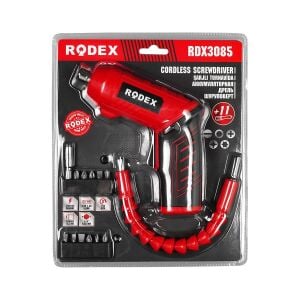 RODEX RDX-3085 ( 2IN1 KULLANIM=DÜZ & TABANCA) (ŞARJLI) TORNAVİDA (11PCS UÇ) (ULAŞILMASI ZOR ALANLAR APARATI)*20