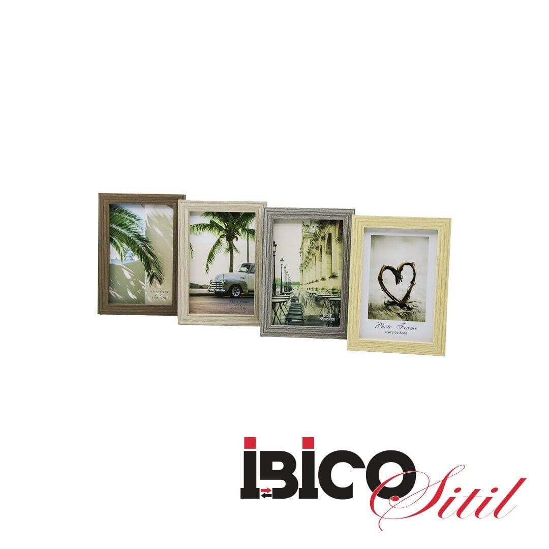 İBİCO İ12-016 ( 4''X6'' & 10X15CM ) ( İNCE & TEK RENK ÇERÇEVE ) AHŞAP RESİM ÇERÇEVESİ *36=K