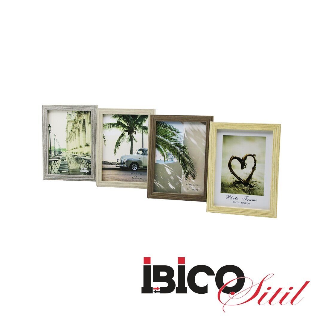 İBİCO İ12-017 ( 5''X7'' & 13X18CM ) ( İNCE & TEK RENK ÇERÇEVE ) AHŞAP RESİM ÇERÇEVESİ*36=K