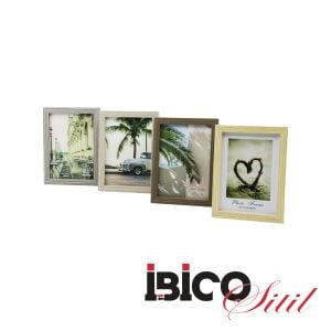 İBİCO İ12-017 ( 5''X7'' & 13X18CM ) ( İNCE & TEK RENK ÇERÇEVE ) AHŞAP RESİM ÇERÇEVESİ*36=K