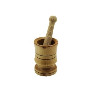 TARAKLI TRK-074 (ORTA BOY) AHŞAP HAVAN (SARIMSAK DÖVECEK) (Ç:7.5CM-D:5.3CM-Y:10.5CM) (BRKT-077413)*100