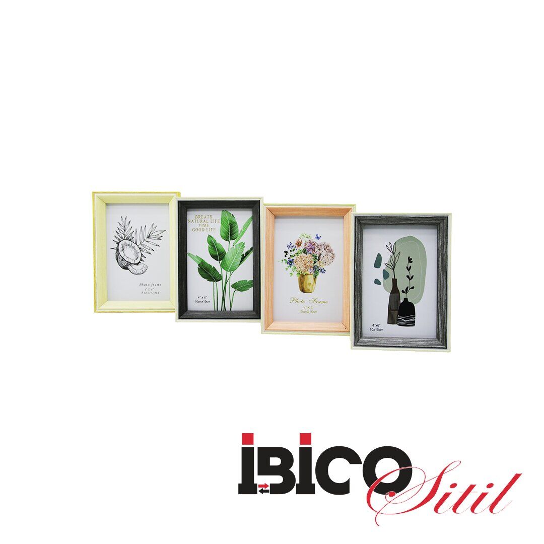 İBİCO İ12-020 ( 4''X6'' & 10X15CM ) ( İNCE & TEK RENK ÇERÇEVE ) AHŞAP RESİM ÇERÇEVESİ *36=K