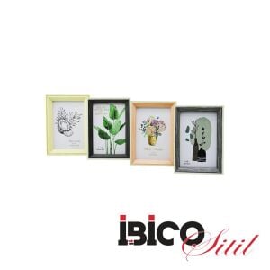 İBİCO İ12-020 ( 4''X6'' & 10X15CM ) ( İNCE & TEK RENK ÇERÇEVE ) AHŞAP RESİM ÇERÇEVESİ *36=K