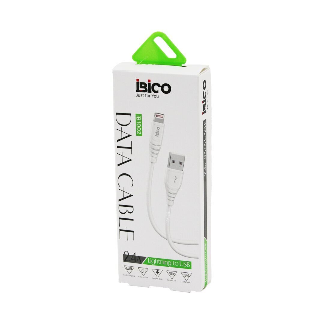 İBİCO İB-1002 ( USB TO=( İPHONE ) ( KABLO ) ( 2.4A ) ( HIZLI ) TELEFON ŞARJ & DATA KABLOSU=1MT ( 2400mA )*10X22