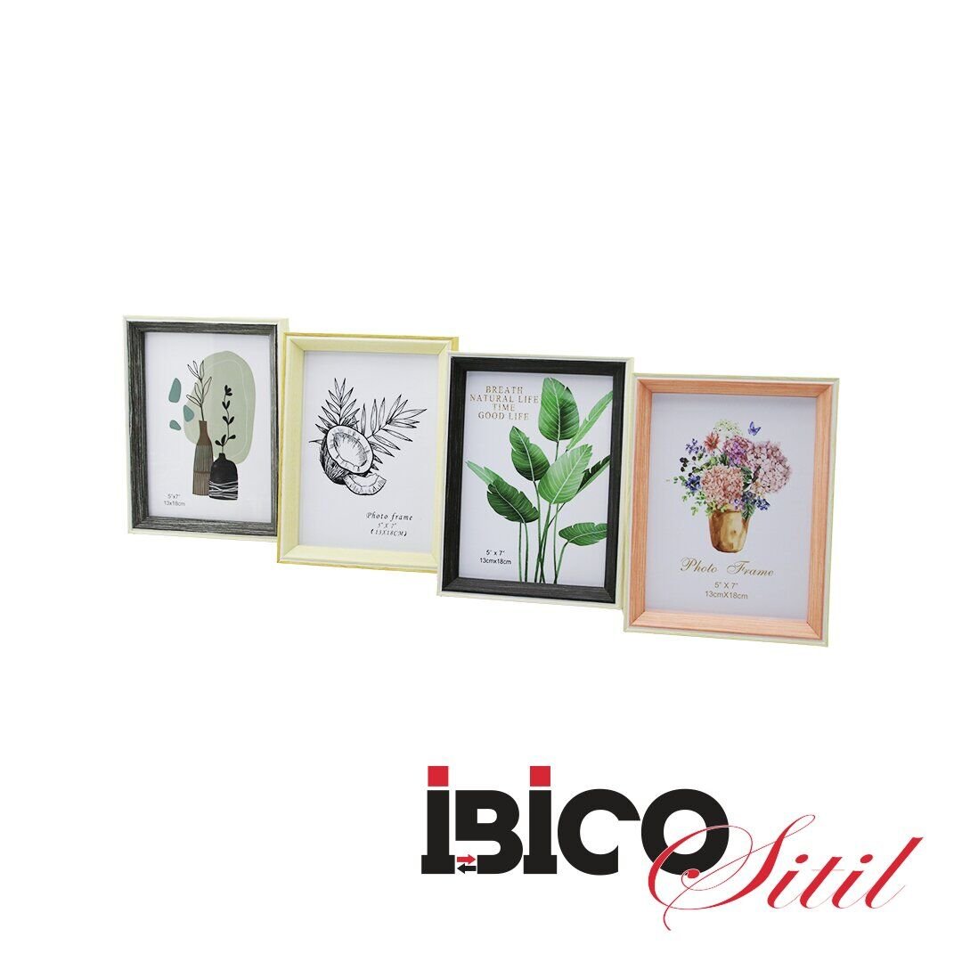 İBİCO İ12-021 ( 5''X7'' & 13X18CM ) ( İNCE & ÇİFT RENK ÇERÇEVE ) AHŞAP RESİM ÇERÇEVESİ*36=K
