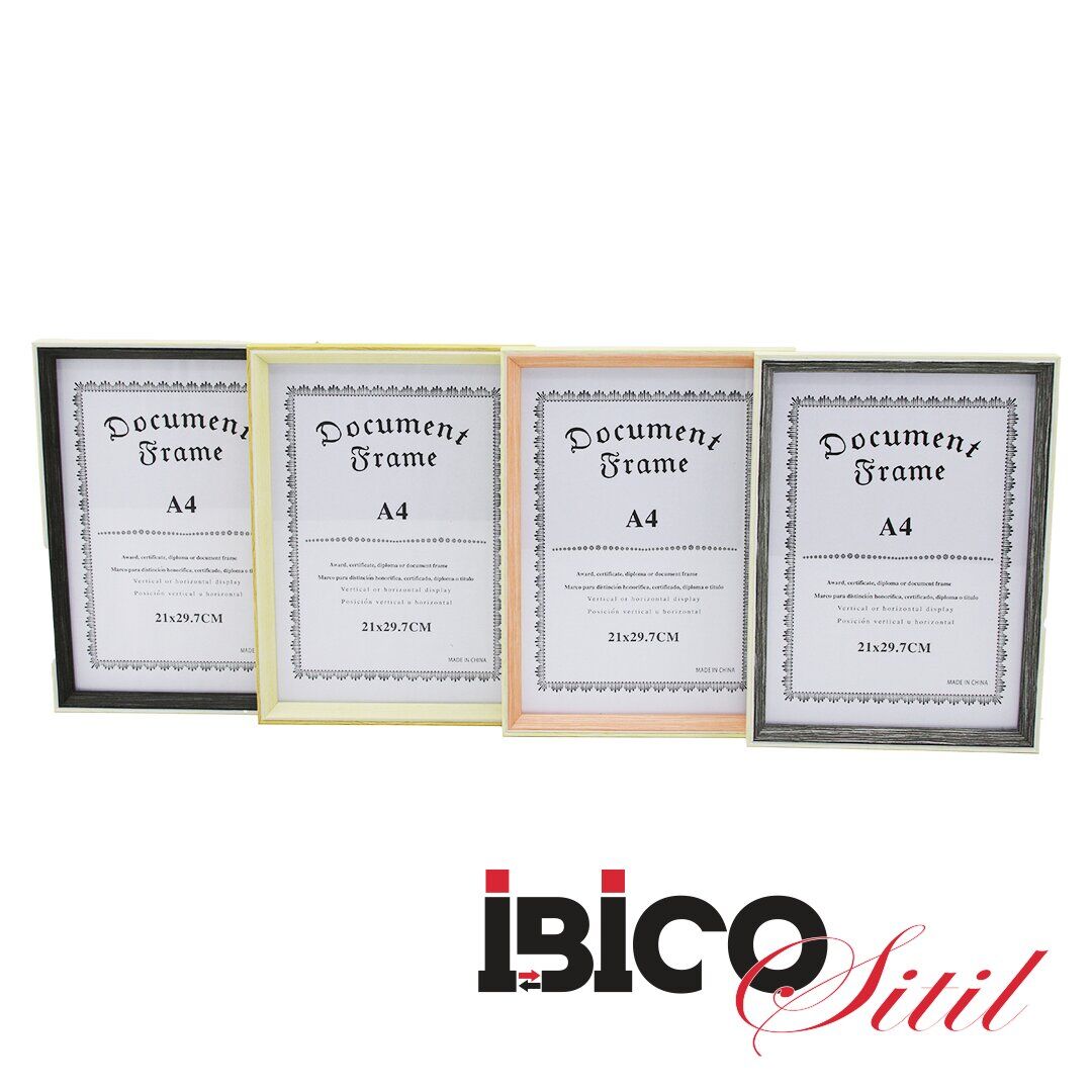 İBİCO İ12-024 ( A4 & 21X29.7CM ) ( İNCE & TEK RENK ÇERÇEVE ) AHŞAP RESİM ÇERÇEVESİ*36=K