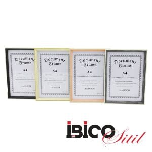 İBİCO İ12-024 ( A4 & 21X29.7CM ) ( İNCE & TEK RENK ÇERÇEVE ) AHŞAP RESİM ÇERÇEVESİ*36=K