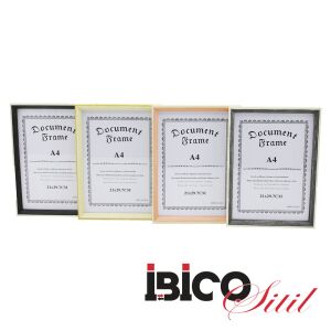 İBİCO İ12-024 ( A4 & 21X29.7CM ) ( İNCE & TEK RENK ÇERÇEVE ) AHŞAP RESİM ÇERÇEVESİ*36=K