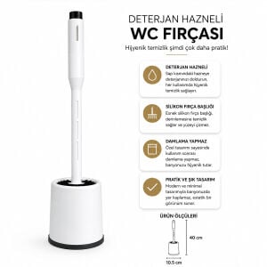 ACERO HOME-2116 ( DETERJAN HAZNELİ ) KLOZET WC FIRÇA SETİ ( SİLİKON )*12=K