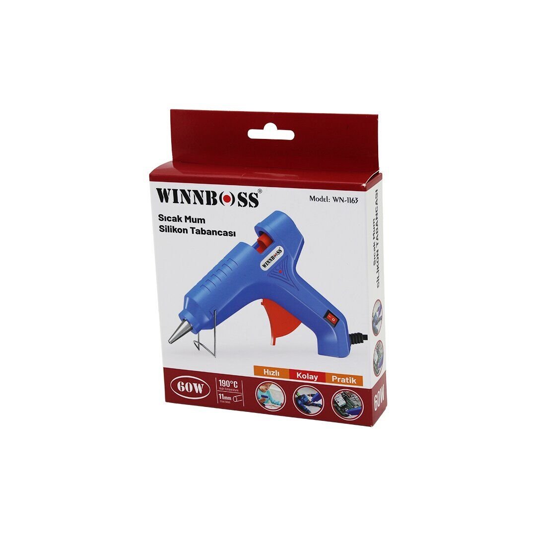 WINNBOSS WN-1163 ( 60W & ANAHTARLI ) ( SICAK ) MUM SİLİKON TABANCASI ( 190℃ & 11MM )*70