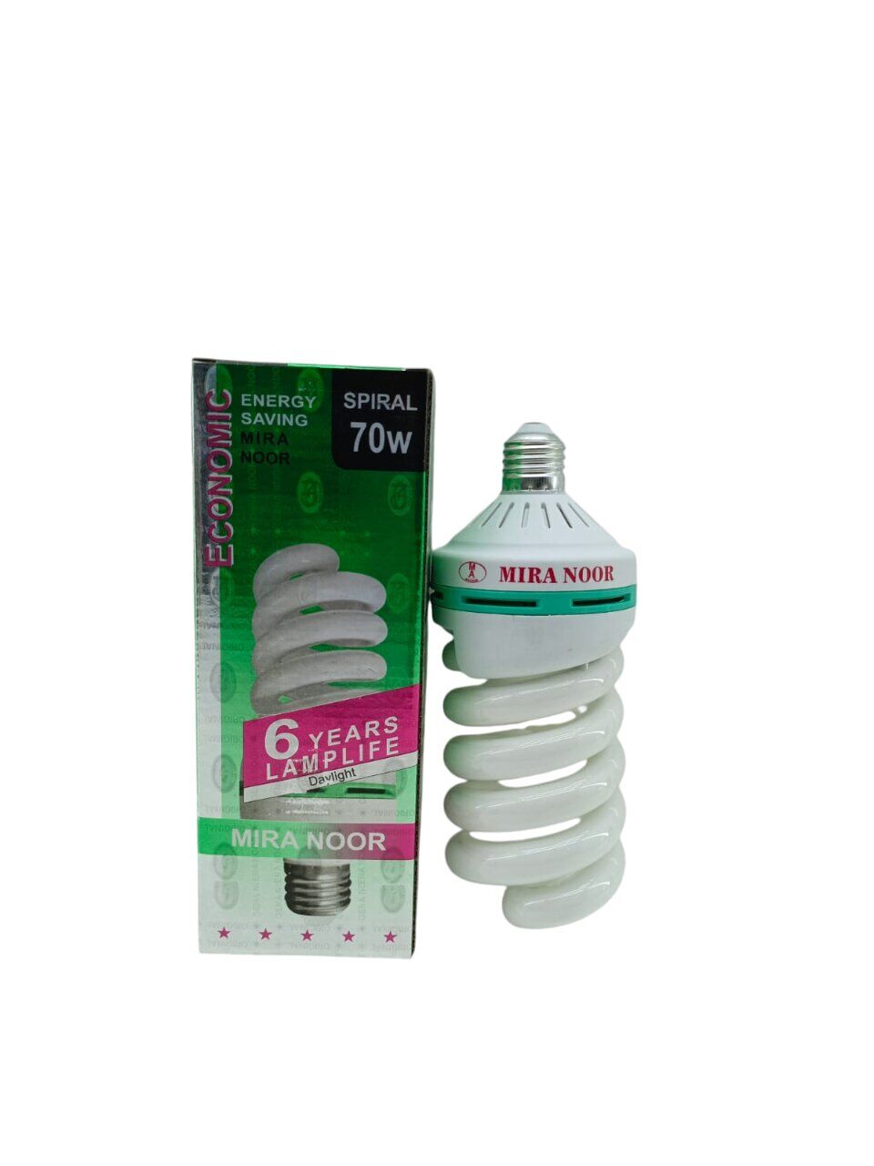 ECONOMIC MIRA NOOR ( 70W ) ( E27 ) ( KIVRIK ) EKONOMİK TASARRUFLU AMPUL (6500K & 0.26A & 8000h)*40