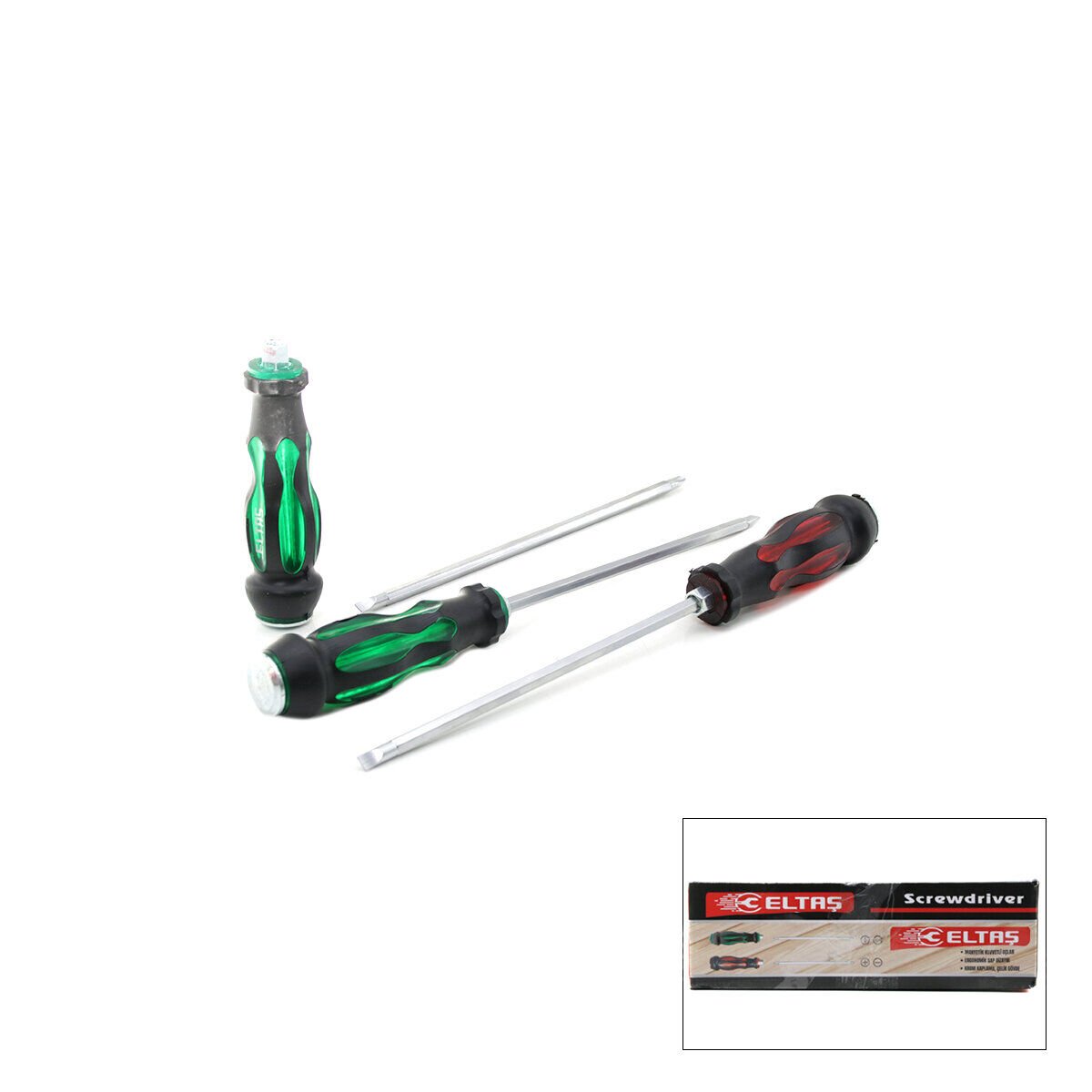 ELTAŞ LRD-145 DARBELİ ( RENKLİ & SİLİKON SAPLI )( 2İN1=ÇİFT TARAFLI UÇ ) TORNAVİDA ( MIKNATIS UÇ & YILDIZ - DÜZ )*12X10