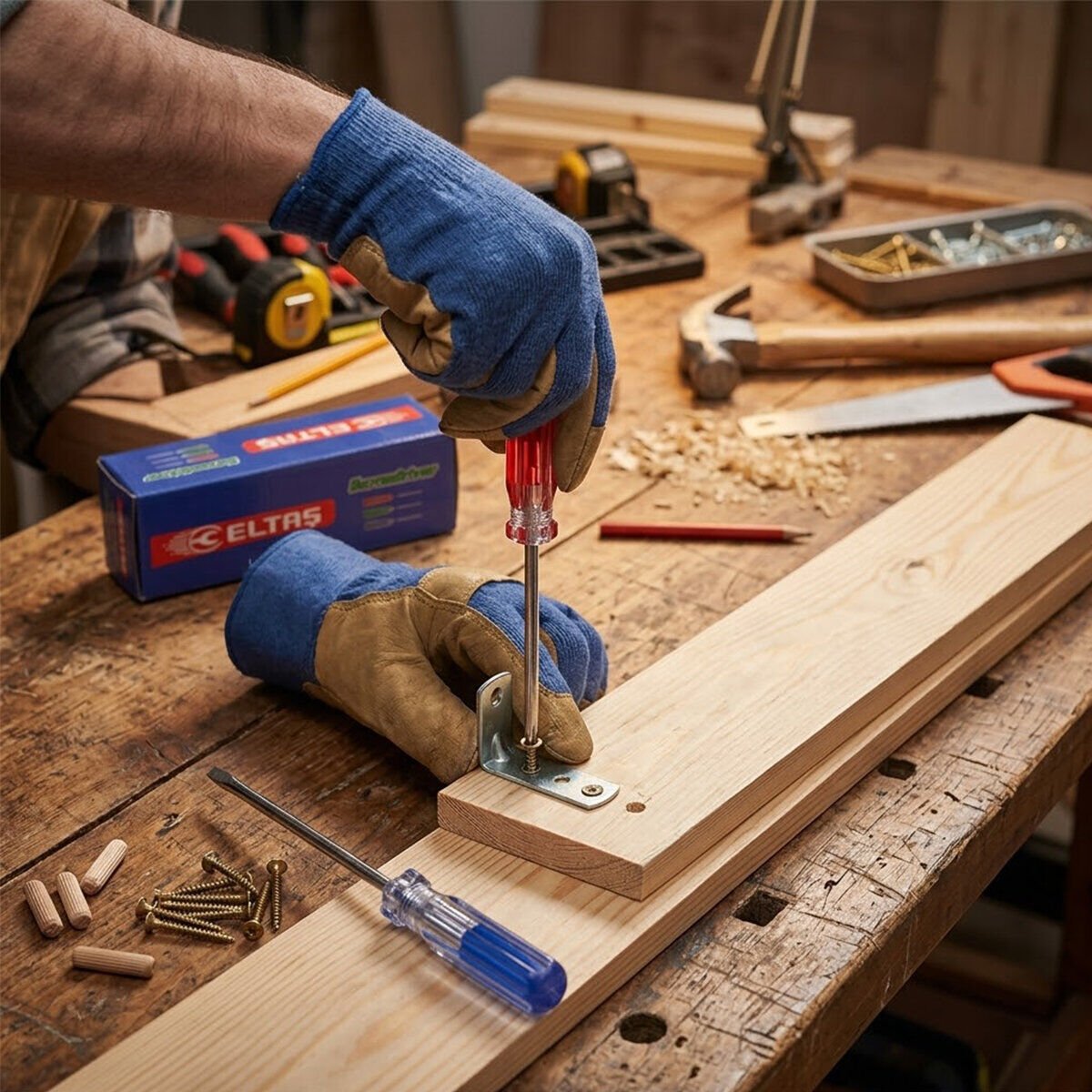 ELTAŞ LRD-159 RİKO ( RENKLİ ) ( 2İN1=ÇİFT TARAFLI UÇ ) TORNAVİDA ( YILDIZ - DÜZ )*24X10