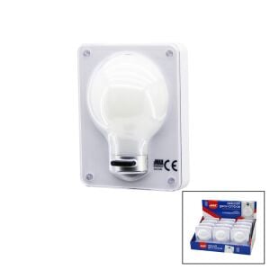 ZMAX-3183 (AMPUL MODEL) (PİLLİ) DEKORATİF GECE LAMBA (3 MODE IŞIK) (7.9X10.3X1.7CM)(3İN1 MONTAJ=MIKNATIS-VİDA-CIRT YPŞ.)*12X10