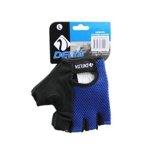 YUKON DELTA ARMOUR FITNESS GLOVES ( L LARGE ) ( PARMAKSIZ & FİLELİ ) SPORCU ELDİVENİ ( MAVİ /SİYAH )*50