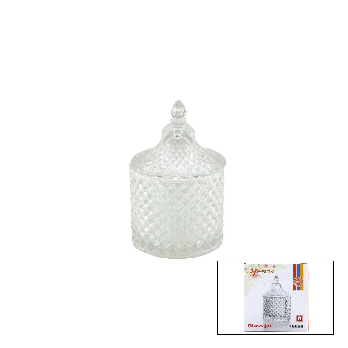 YESİNK GLASS JAR TG-039 CAM LOKUMLUK & ŞEKERLİK*96