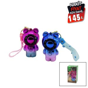 KİWİ KFAN-7400 (AYICIK MODELİ) (EL TİPİ & MASA ÜSTÜ) (MİNİ FAN) (USB ŞARJLI) (ANAHTARLIKLI) (2-KADEME HIZ) (PARLAK RENKLİ) MİNİ VANTİLATÖR*36