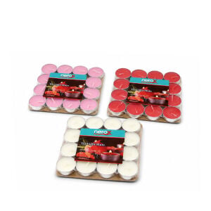 NEROX NRX-38R ( 16PCS ) ( RENKLİ ) ( YUVARLAK ) TEA LİGHT MUM*96