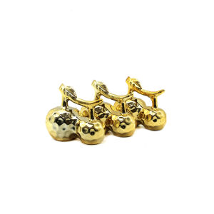 İBİCO İ12-171 ( ÇİFT ELMA & ORTA ) ( GOLD & SERAMİK ) BİBLO & DEKORATİF SÜS EŞYASI*12X12