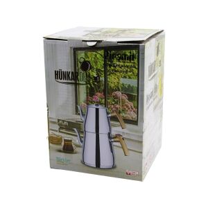HÜNKARDEM PRAMİT ( AİLE BOY ) ÇELİK ÇAYDANLIK SETİ & TAKIMI ( RENKLİ BAKALİT KULP ) ( ÜST DEMLİK: 1.5LT & ALT SULUK: 2.75LT ) ( KENDİNDEN SÜZGEÇLİ ) *8