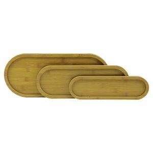 PABLITO HOME PBT-317 ( DİKDÖRTGEN ) ( OVAL KENAR ) ( 3 BOY ) (AHŞAP MDF) SUNUM TEPSİ SETİ ( 10 X 33.3 -14.5 X 39 -19 X 45CM )*24=K
