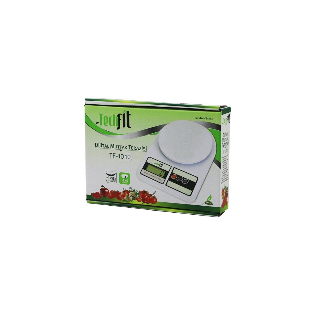 TECHFİT TF-1010 DİJİTAL MUTFAK TERAZİSİ TARTI ( PİLLİ ) ( 10KG / 1GR )*40