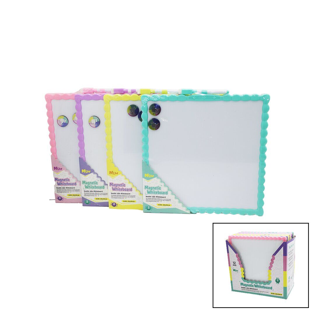 İBİCO İ14-009 MAGNETİC WHİTEBOARD ( 29X29CM ) (ORTA) MANYETİK YAZI TAHTASI ( ÇİFT TARAFLI ) ( RENKLİ ÇERÇEVE )*12X8