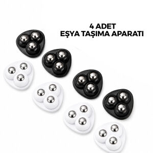 İBİCO İ13-142  ( 4PCS ) ( TEK BİLYA TEKERLEKLİ ) ( POŞETLİ ) MOBİLYA EŞYA TAŞIMA APARATI ( 360° )*20X20