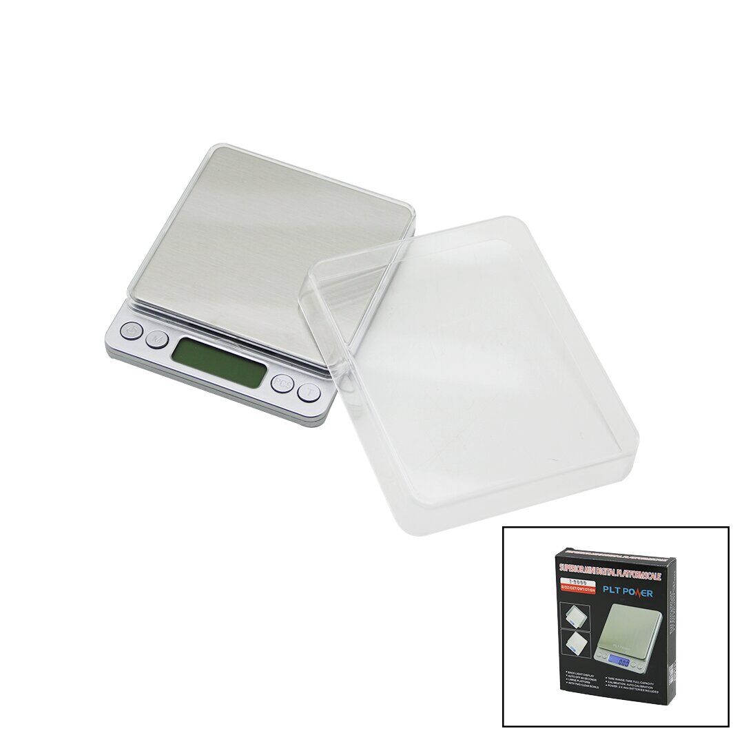 PLT POWER I-2000 1-2000 (500GR/0.01GR) (MİNİ=10.5X13CM) HASSAS TARTI & TERAZİ ( ŞEFFAF PLS.KAPAKLI & PİLLİ= 2PCS İNCE)*50