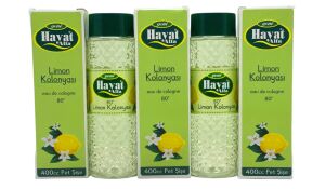 HAYAT ( KUTULU ) ( 400CC ) ( LİMON ) KOLONYA*12X4