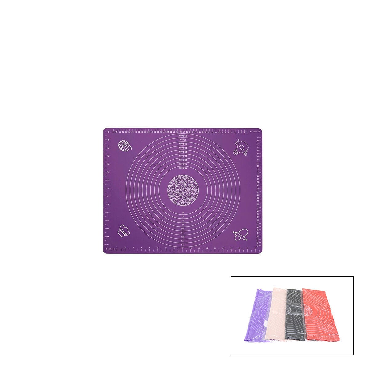 İBİCO İ22-370 ( DİKDÖRTGEN ) ( 40X50cm ) ( RENKLİ SİLİKON ) HAMUR MATI ( ÖLÇEK ÇİZİMLİ ) ( 150GR )*100