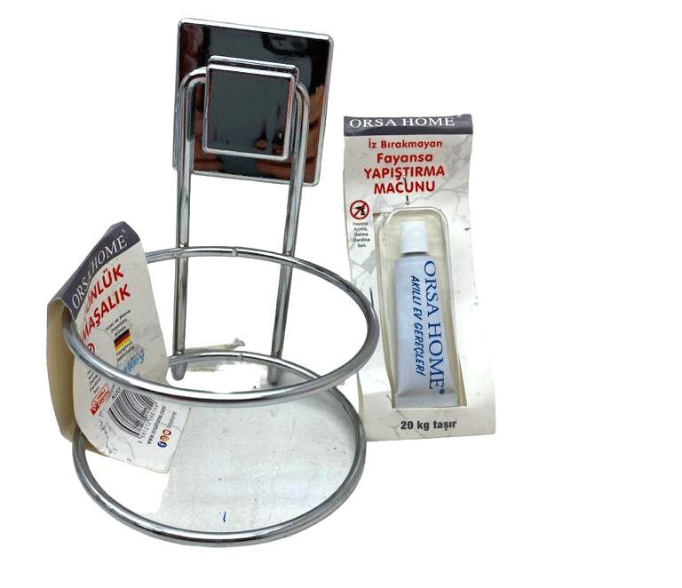 ORSA-615 YAPIŞKANLI KROM FÖNLÜK MAŞALIK ( FAYANSA YAPIŞTIRMA MACUNLU )*6X5