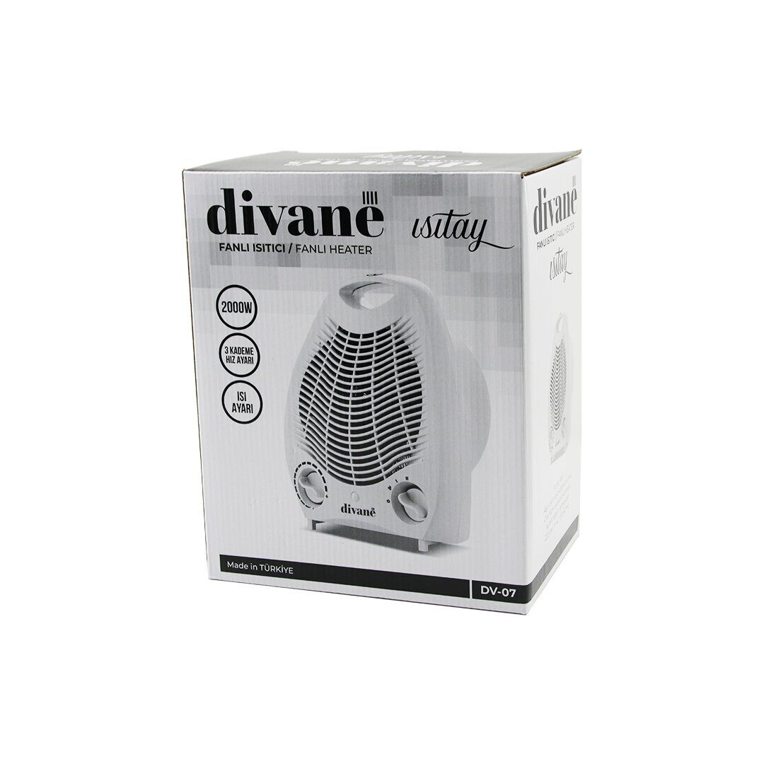 DİVANE FANLI ISITICI SOBA ( 3 KADEME HIZ AYAR ) ( 2000W ) ( AYARLANABİLİR TERMOSTAT & OTO SICAKLIK KONTROL & AŞIRI ISINMAYA KORUMA )*8