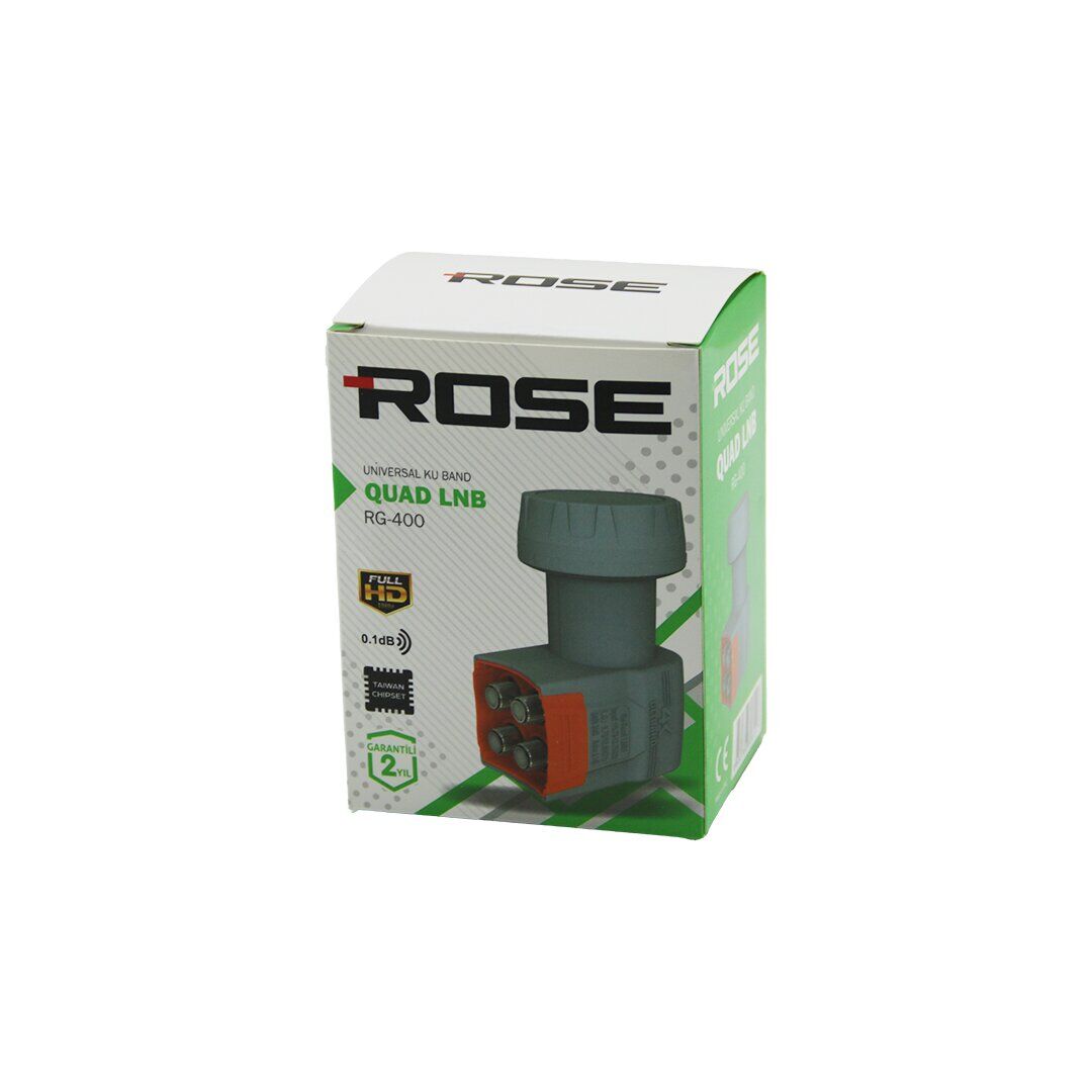 ROSE RH-400 RG-400 ( 4LÜ ) UYDU ( LNB ) UNIVERSAL QUAD ( FULL HD 1080P ) ( 0.1dB )*100