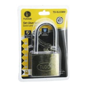 TUDOR TD-SL63MM ( VAKUMLU ) ( 63MM & SARI ) ( UZUN KANCALI ) ASMA KİLİT*12X4