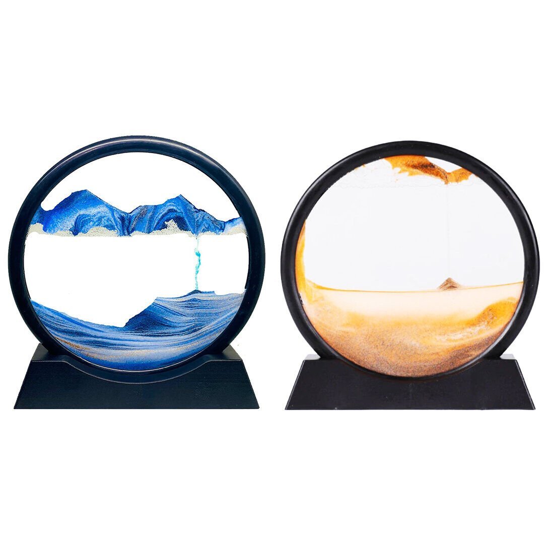 MOVING SANDSCAPES ENF-820 ( 7'' & 17.8CM ) ( SULU CAM ) KUM SAATİ ( AYNA MODELİ )*36