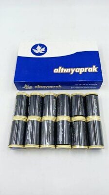 ALTINYAPRAK ( 12PCS ) ( SİYAH ) ( 100 MT ) DİKİŞ İPLİK*240