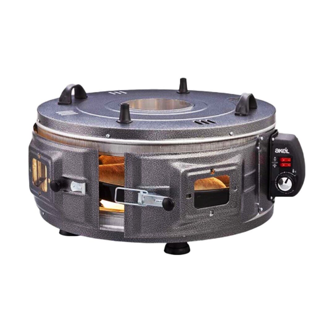 AKEL AF-220 GROSS YUVARLAK DAVUL FIRIN STANDART ( AYARLANABİLİR TERMOSTAT = 50°C-320°C )( 1300W & 53CM )( ALÜMİNYUM TEPSİ )( ÖN & ÜST GÖZETLEME CAMI )*1