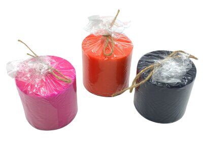 TAKOZ-004 ( SİLİNDİR RENKLİ ) ( KÖPÜK & KÜÇÜK BOY ) MUM*24=K