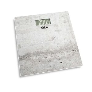 SİNBO SBS-4451 ( DİJİTAL & PİLLİ ) ( BEYAZ CAM ) BANYO BASKÜL TERAZİ TARTI ( LCD EKRAN ) ( 180KG/100GR ) ( 26X26CM )*10