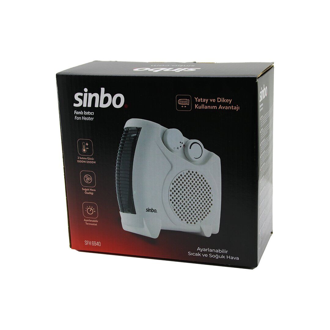 SİNBO SFH-6940 FANLI ISITICI SOBA ( 2 ISITMA GÜÇ ) ( YATAY/DİKEY KULLANIM ) ( 1000W/2000 ) ( SOĞUK HAVA ÖZELLİK )*8