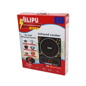 AİLIPU ALP-DT213 (3500W) (DİJİTAL) TEKLİ ELEKTRİKLİ (ULTRA FONKSİYONLU) OCAK (KIZILÖTESİ PİŞİRİCİ) (ZAMANLAYICI )(DOKUNMATİK)*6