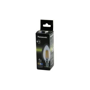 PANASONİC ( SARI ) ( E14 ) ( 4W=40W ) LED AMPUL ( FLAMENT & RUSTİK ) ( WARM WHİTE ) ( 2700K ) ( 470LM ) ( 15.000 SAAT ÖMÜR )*10X10